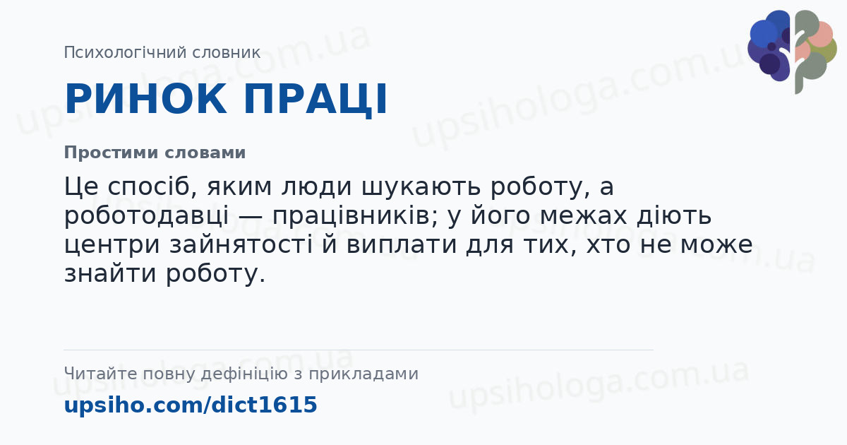 РИНОК ПРАЦІ — Простими словами