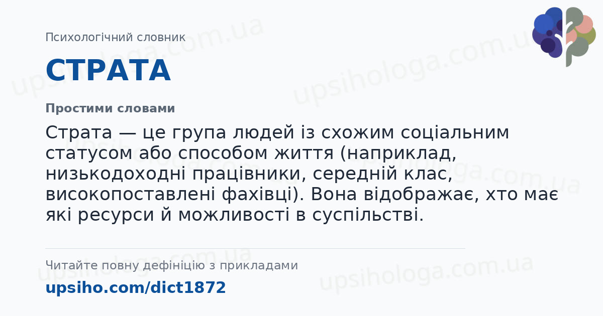СТРАТА — Простими словами