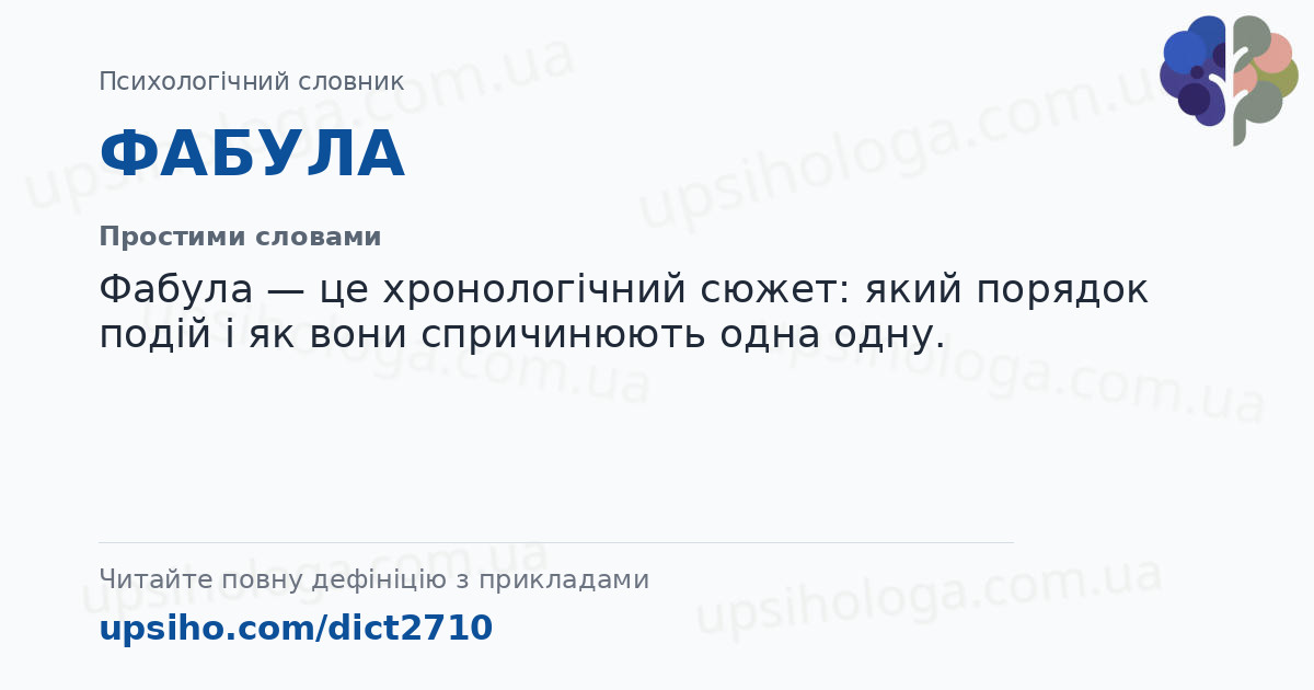 ФАБУЛА — Простими словами