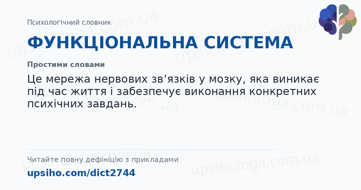 ФУНКЦІОНАЛЬНА СИСТЕМА — Простими словами