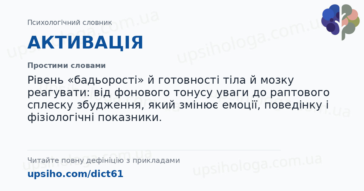 АКТИВАЦІЯ — Простими словами