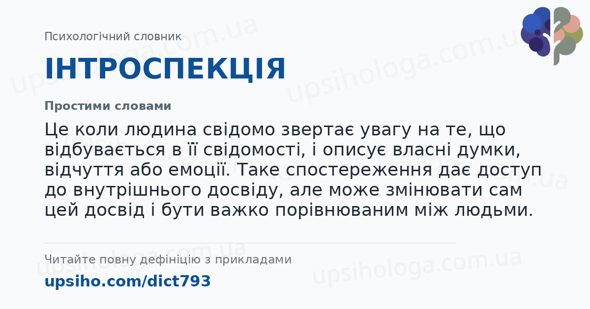 ІНТРОСПЕКЦІЯ — Простими словами