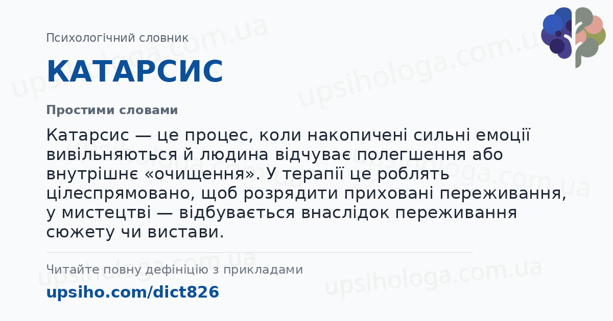 КАТАРСИС — Простими словами