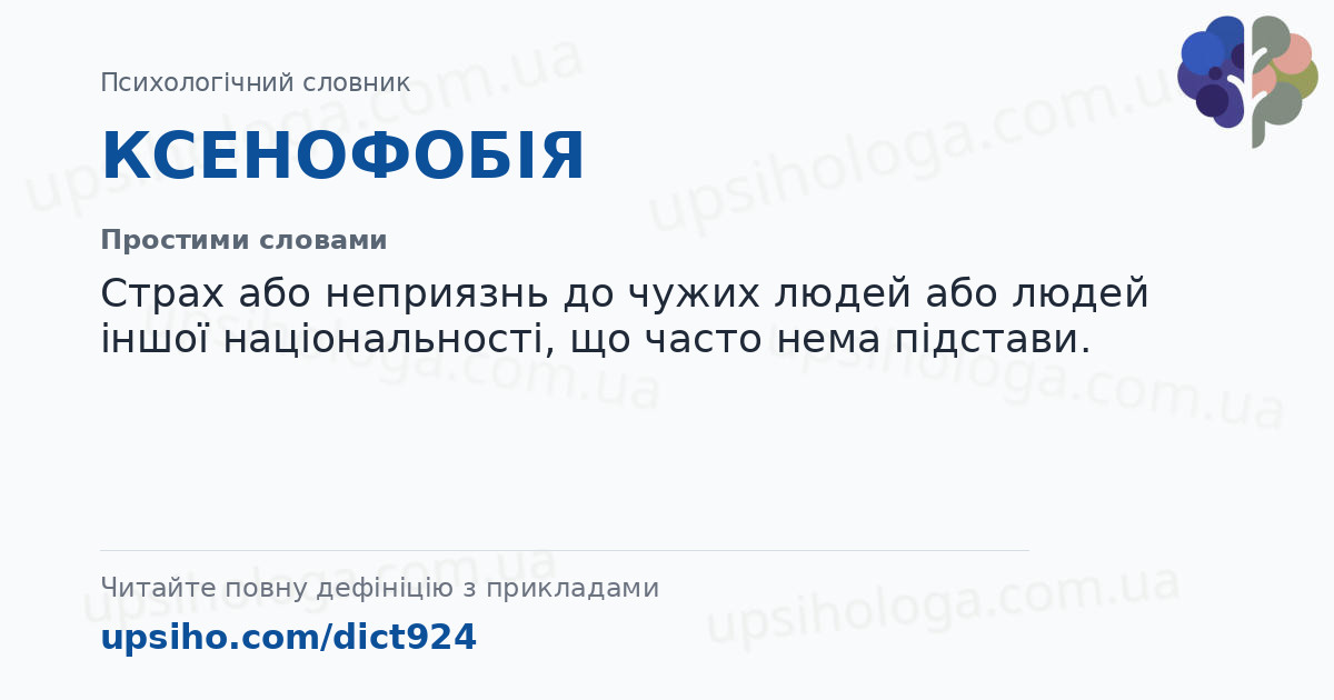 КСЕНОФОБІЯ — Простими словами