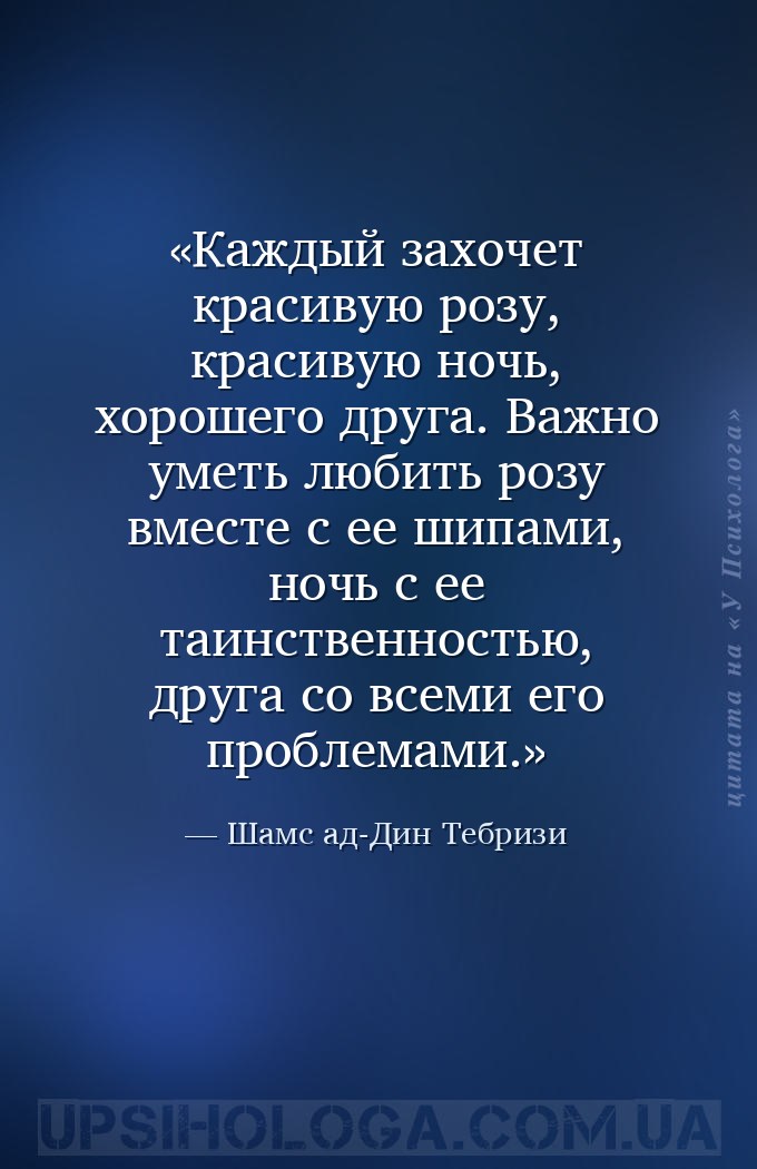 Каждый захочет красивую розу, красивую ночь, хорошего друга. Важно уметь лю... — Шамс ад-Дин Тебризи