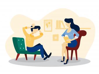 психотерапевт с клиентом